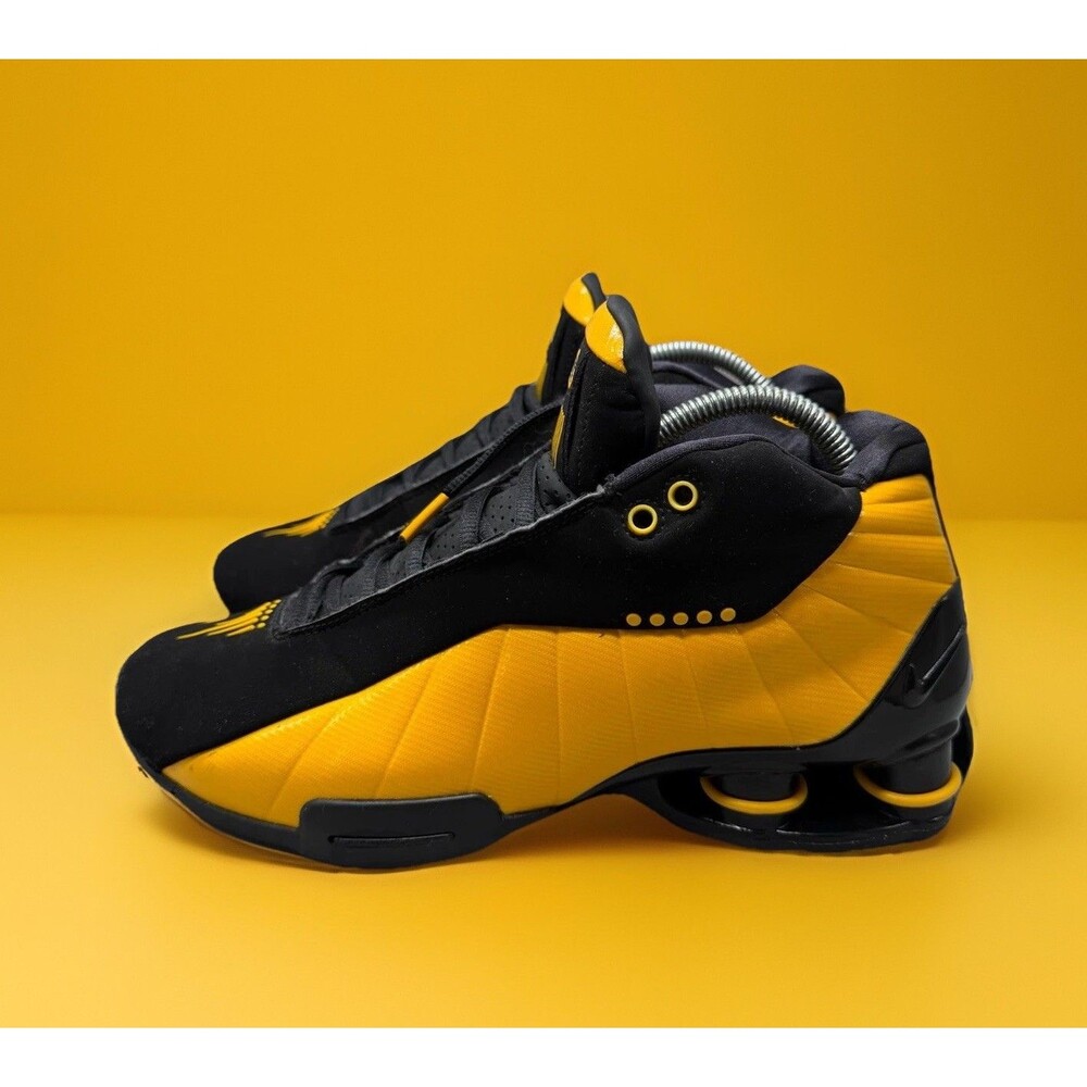Nike Shox BB4 Black University Gold AT7843-002 Sneakers Men Size 8 Preowned RARE